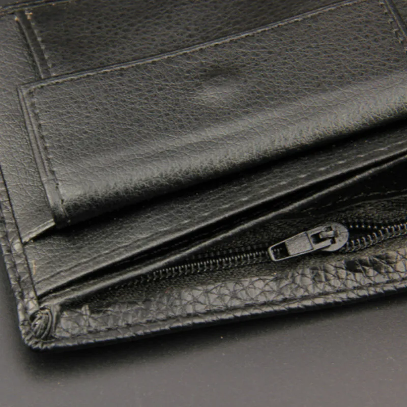 Модный брендовый короткий дизайнерский мужской кожаный кошелек с карманом для