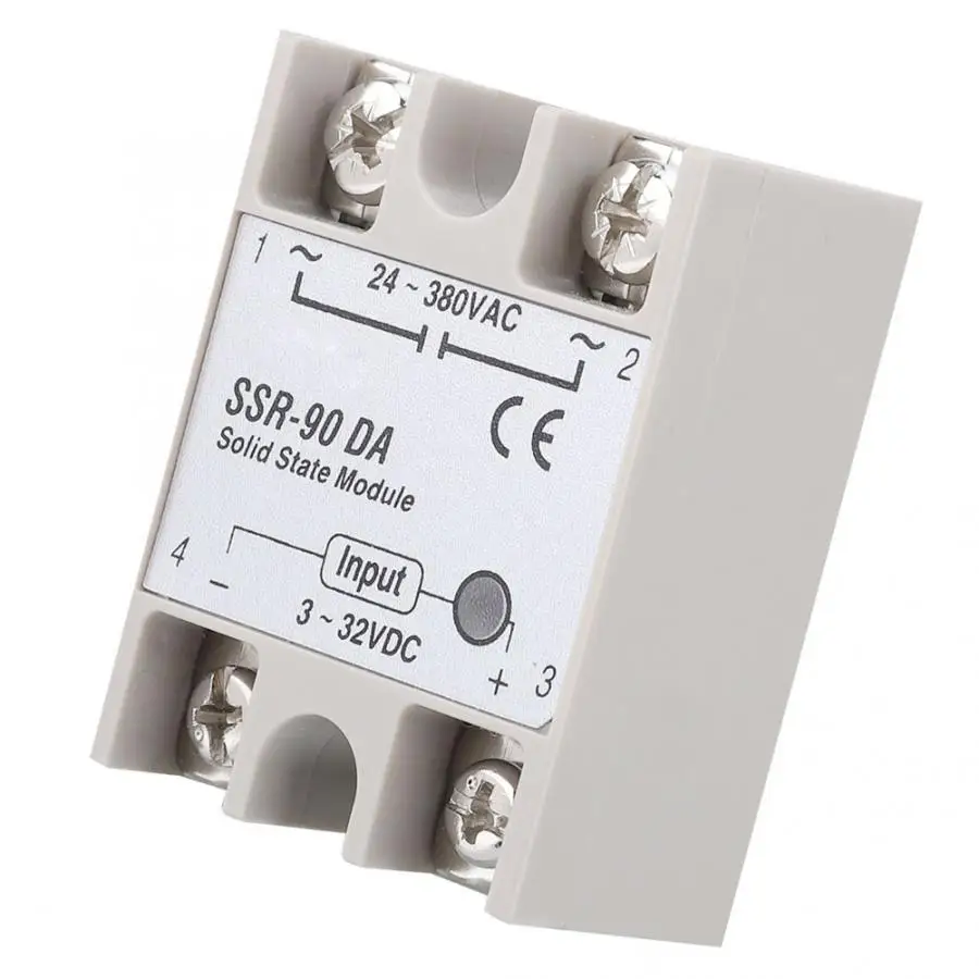 Реле Moudel SSR 90DA 90A твердотельный релейный модуль DC AC вход 3 32 В постоянного