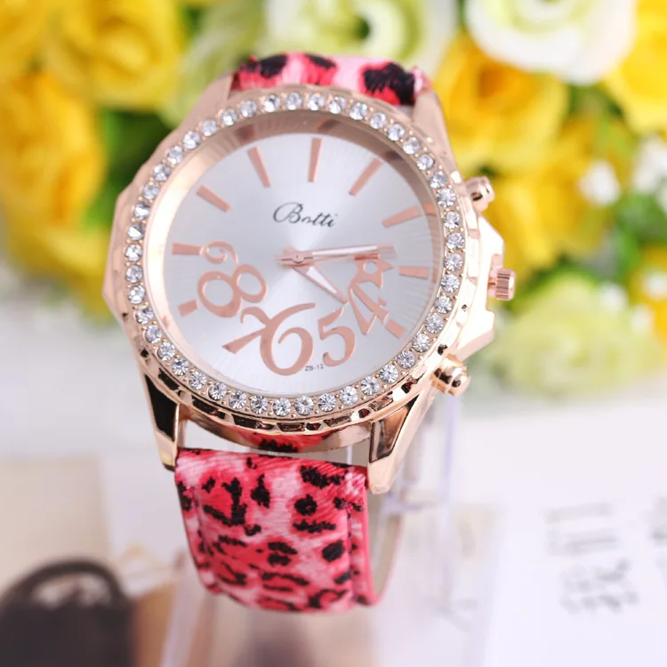 2015 Geneva botti new European and American fashion watches female leopard leather trade AliExpress large cargo explosion models | Наручные