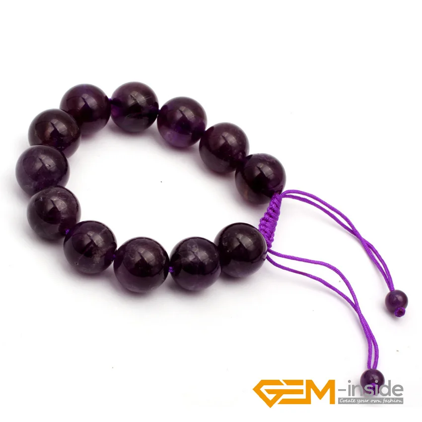 Вечерние браслеты с натуральным аметилом 10 мм 12 мм|bead bracelet|bracelet luckylucky stone bracelet |