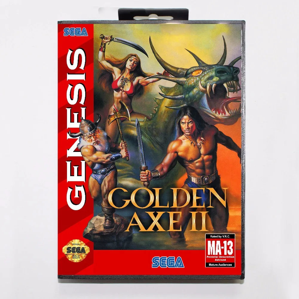 Игровая карта Golden Axe II 16 бит MD с розничной коробкой для Sega Mega Drive Genesis|golden axe|16 bitmd game |