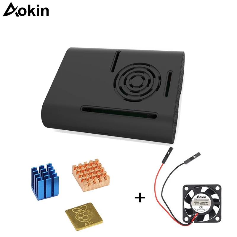 Raspberry Pi 3 Model B + ABS Чехол черный прозрачный пластиковый корпус крышка оболочка