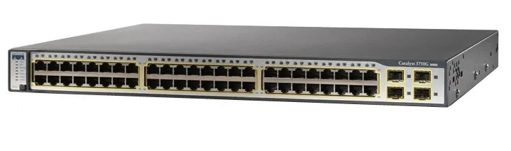 

WS-C3750G-48TS-S 48-port full Gigabit + 4-портовый SFP слойный 3-ядерный переключатель, б/у оригинал