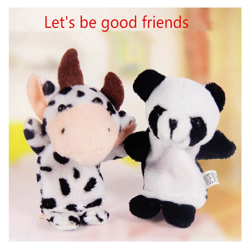 Новинка 10 мини животных театр рот рука кукла плюшевая игрушка детские подарки на