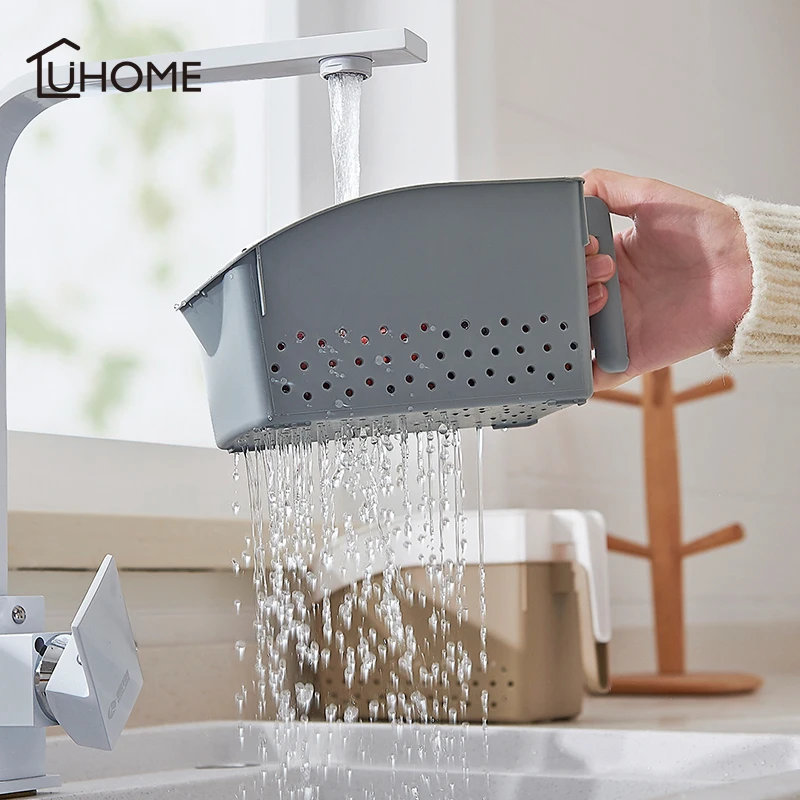 Многофункциональная кухонная корзина для слива пластиковая мытья овощей
