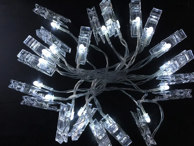 2 м F5 фото зажим светильник Фея изображение колышек Дисплей 20LED Рождественские