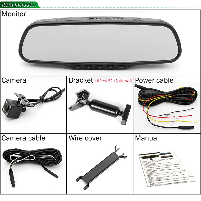 HD 5 &quotFull 1920x1080P Автомобильное Зеркало DVR монитор камера с оригинальным