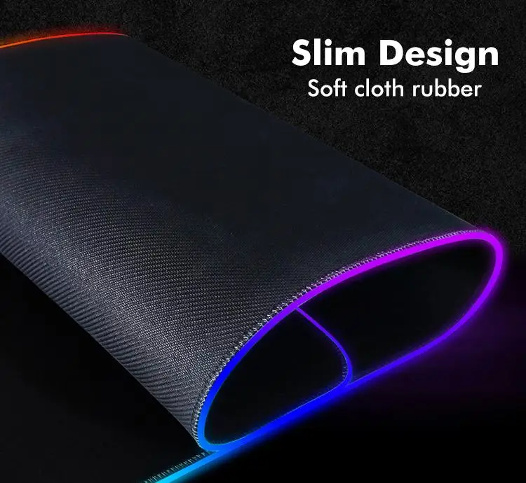 Светодиодный коврик для мыши RGB USB Проводное освещение Беспроводная зарядка