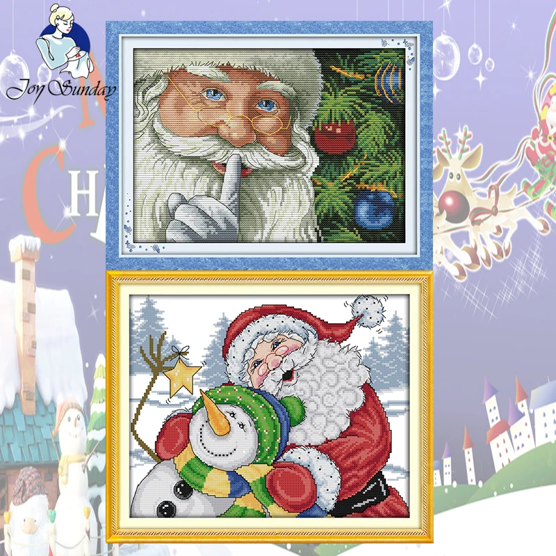 JOY SUNDAY рукоделие вышивка DIY портретная живопись крестом наборы 11ct Санта Клаус для