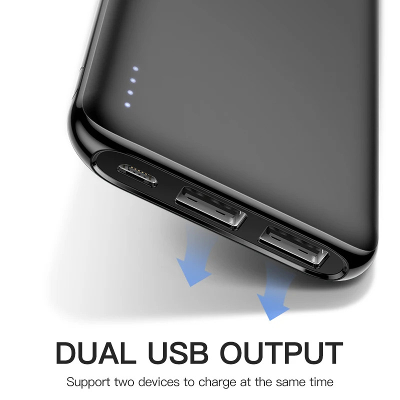 KUULAA power Bank 10000 mAh Портативная зарядка Poverbank USB Внешнее зарядное устройство для Xiaomi Mi