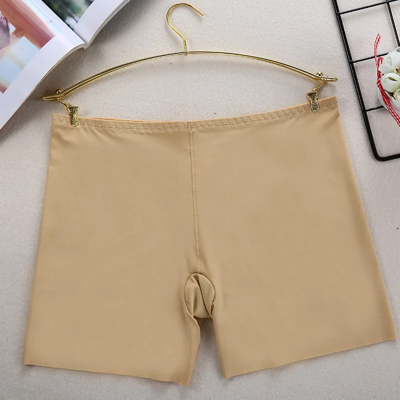 Women's Short Pants Safety Shorts Mid-Rise Ultrathin Ice Silk Breathable Underwear Ladies Lingerie Knickers | Женская одежда