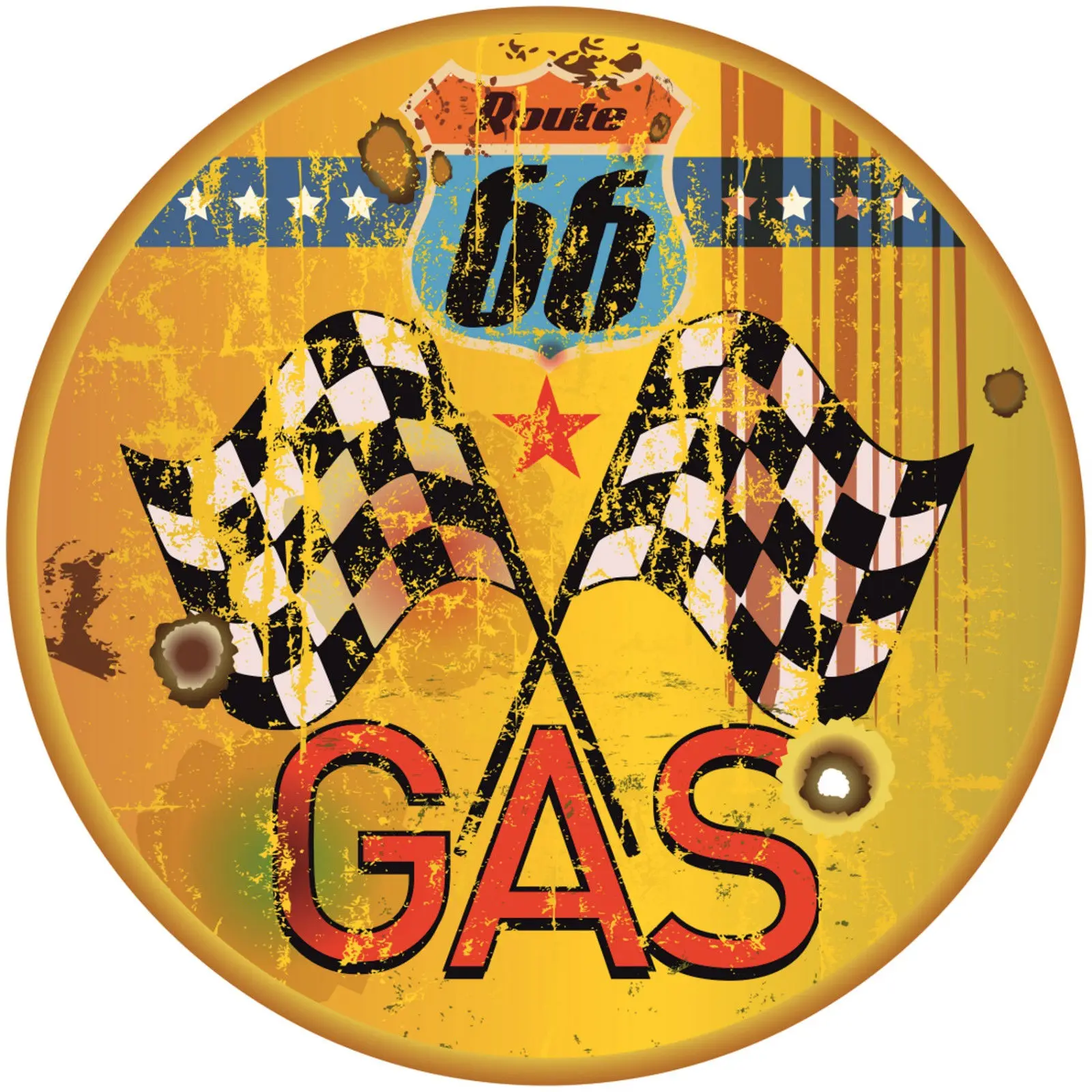 Gas Route66 Old School Motorcycles Sticker Cafe Racer Retro #16 | Автомобили и мотоциклы