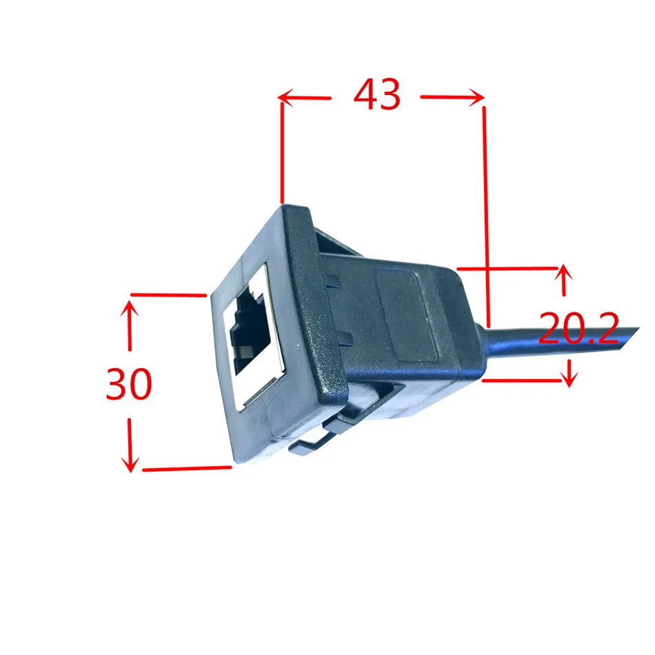 CAT5e RJ45 Штекерный к женскому штепсельный разъем Лицевая панель модуль