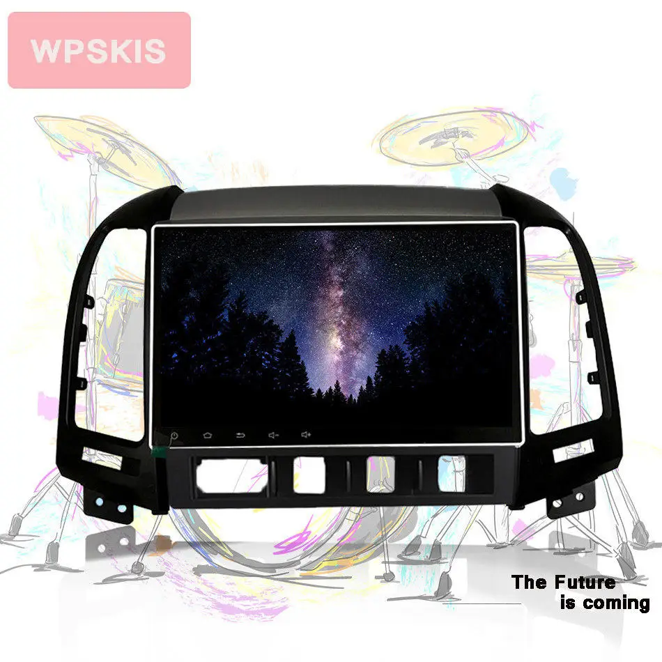 1280*720 Octa Core android 10 0 6G 128G автомобильный dvd для Hyundai Santa fe 06 2007 2008 2009 2011 2012 радиоприемник