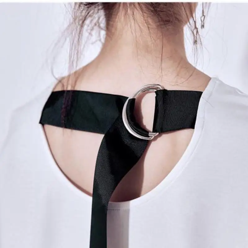 

Johnature 2021 Summer Fashion New Irregular Cotton Women Dress Streetwear Loose O-neck Short Sleeve Solid Color T Shirt Dress