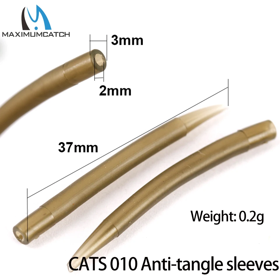 Maximumcatch Carp Fishing 25pc Anti Tangle Sleeves Connect with Hook for Terminal Tackle | Спорт и развлечения