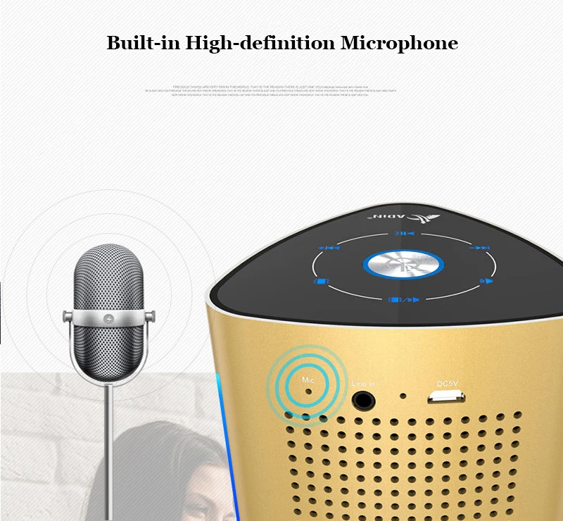 Adin Metal 36 Вт беспроводной Bluetooth NFC динамик резонансный стерео 3D HiFi объемный сабвуфер сенсорное управление с микрофоном динамик