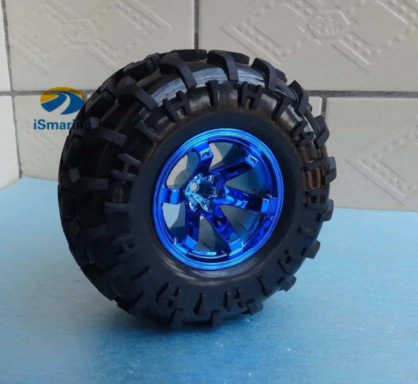 

Official iSmaring 4pcs 130 mm wide car wheels 6 mm robot accessories The car tires The car wheel tires Diy Wheeled Robotic Car