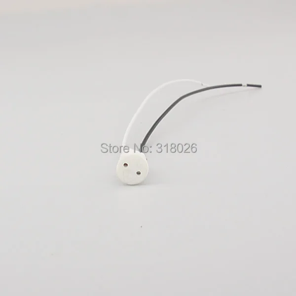 

G4 Socket LED Crystal Light Chandelier halogen Lamp Holder Base Ceramic Head Wire 20CM Connector 10pcs/lot