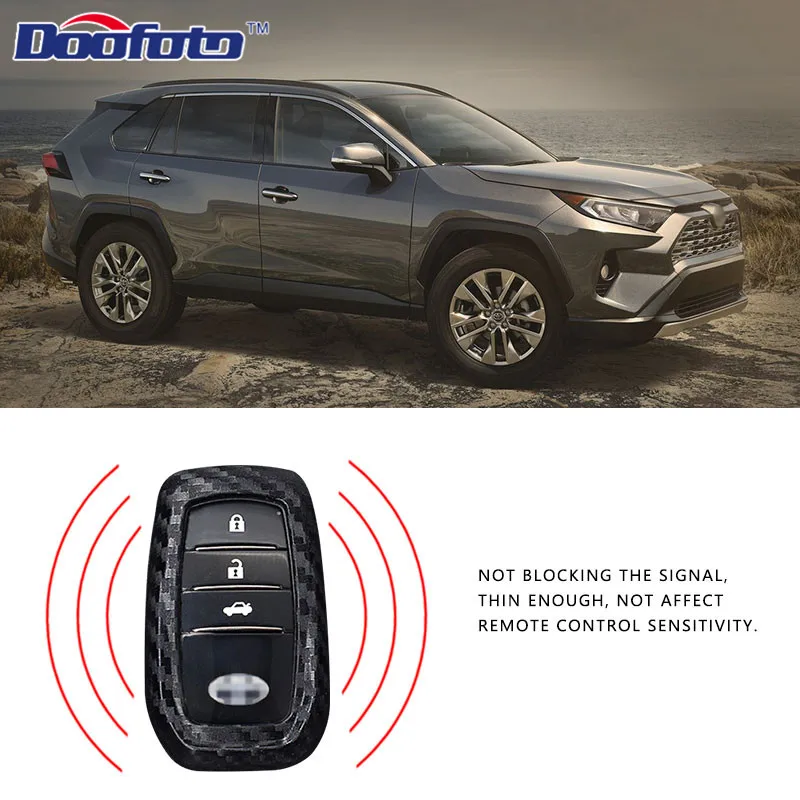 Doofoto оболочки для автомобильных ключей Toyota с электрическим покрытием Camry Prado Crown
