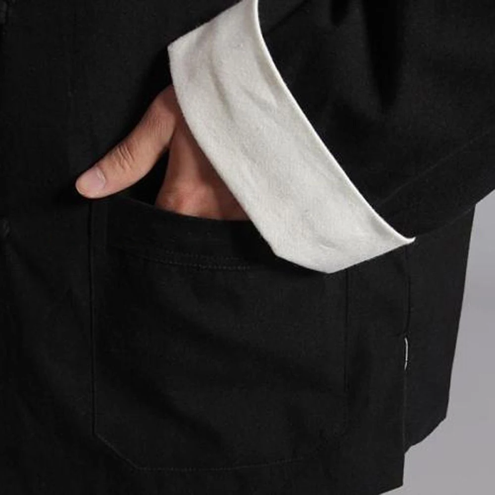 Для мужчин кунг фу куртка китайский Тан костюм одежда боевых искусств Тай Чи