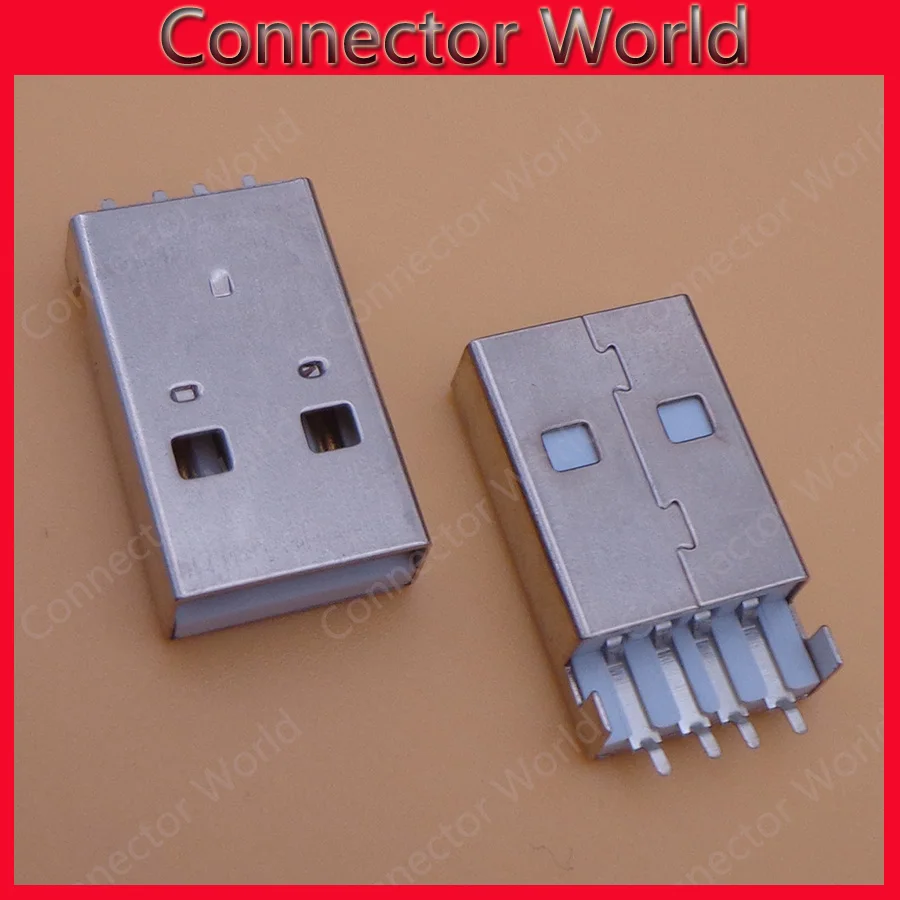 Мини-разъем USB 2 0 jack разъем типа А штекер прямоугольный сквозной отверстие монтаж
