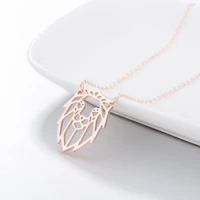 new tiny hollow lion head stainless steel necklaces pendant for women animal maxi hiphop collars