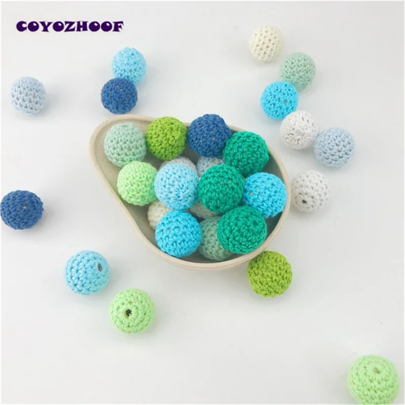 80 шт. вязаные крючком бусины 16/20 мм|crochet beads|beads colorfulbeads beads |