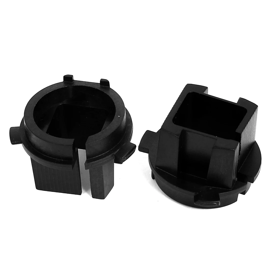 

X Autohaux 2 Pcs Black Plastic H7 Xenon Bulbs Conversion Holders Adapters Kit For Kia