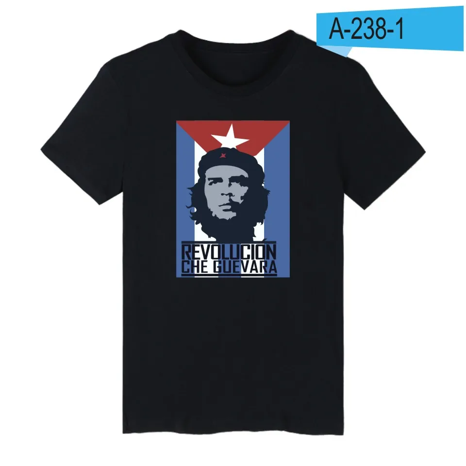 Black LUCKYFRIDAYF Che Guevara t-shirts printed summer sport men women t shirts casual o-neck tee shirt short sleeve t-shirt tops 4XL - Color: Black