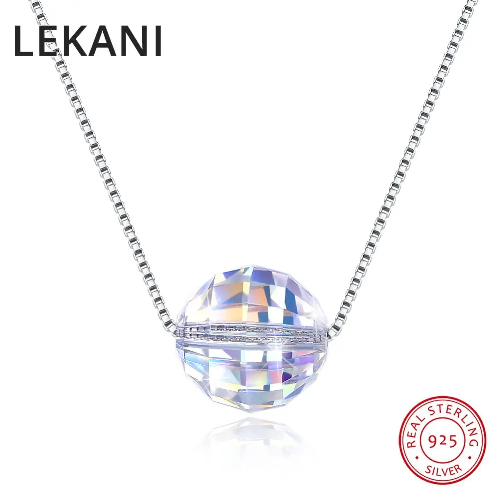 Тонкие ювелирные изделия LEKANI из серебра 925 пробы красочные шарики бусины