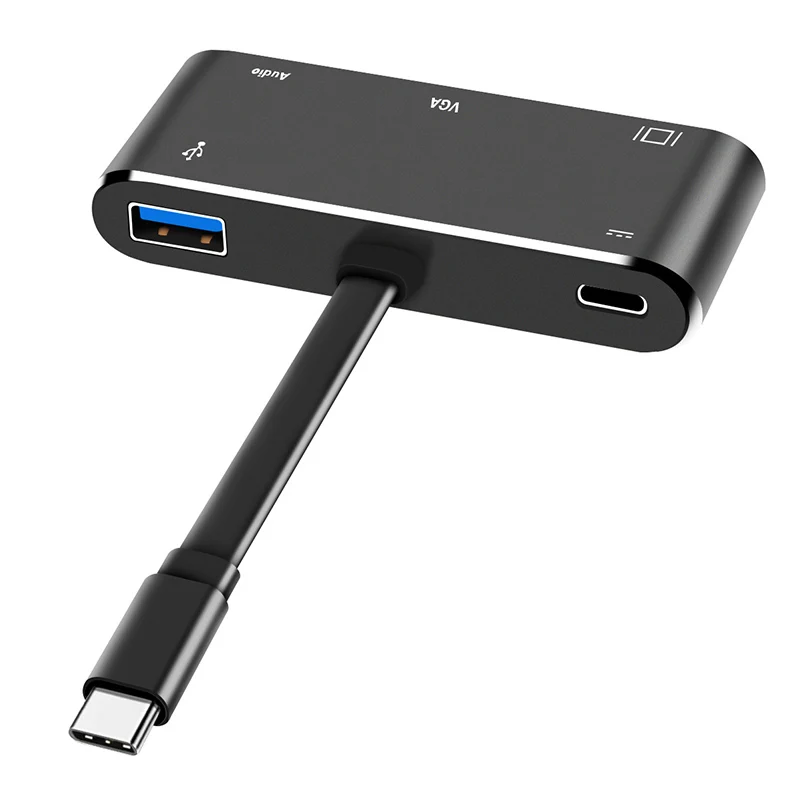 USB C к HDMI адаптер 4K Type HDMI/VGA/аудио/USB 3 0 порт + конвертер новое