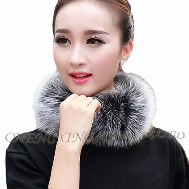 Бесплатная доставка новинка 2017 дизайнерский женский шарф-Кольцо из лисьего меха