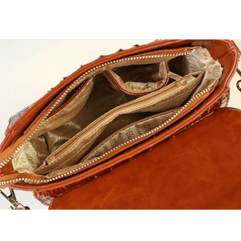 XMESSUN женская сумка из натуральной кожи с крокодиловым узором квадратная на плечо