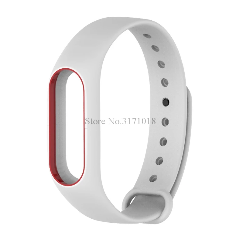 Цветной силиконовый браслет двухцветный сменный ремешок для Miband 2 Xiaomi Mi band 3 4