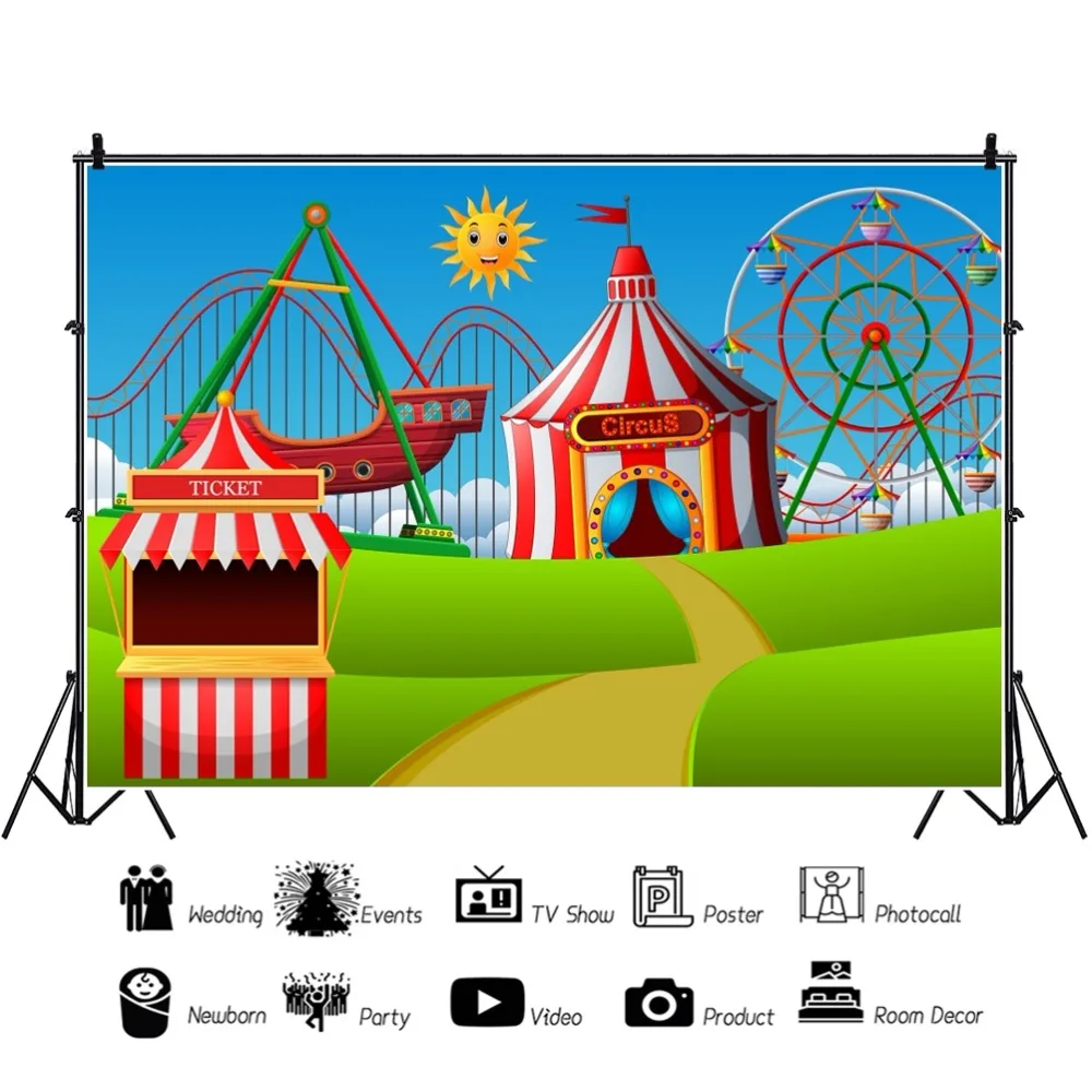 Yeele мультфильм цирк шоу животных горки пиратский корабль сцена Детская