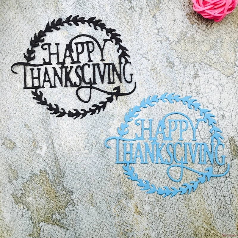 Happy Thanksgiving Metal Steel Cutting Dies Stencils Embossing DIY Scrapbooking W-store Sep18_A | Дом и сад