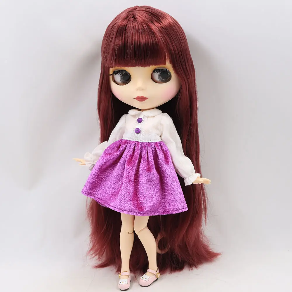 Ледяной DBS Blyth кукольные серии No.280BL12532 шарнирное тело цвет красного вина волос