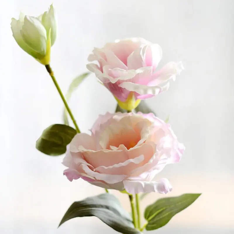 pink purple 5 1 шт. Европейский искусственный цветок 3 головки поддельные Эустома Gradiflorus Lisianthus Рождество Свадьба Праздник декор дома - Цвет: pink purple 5