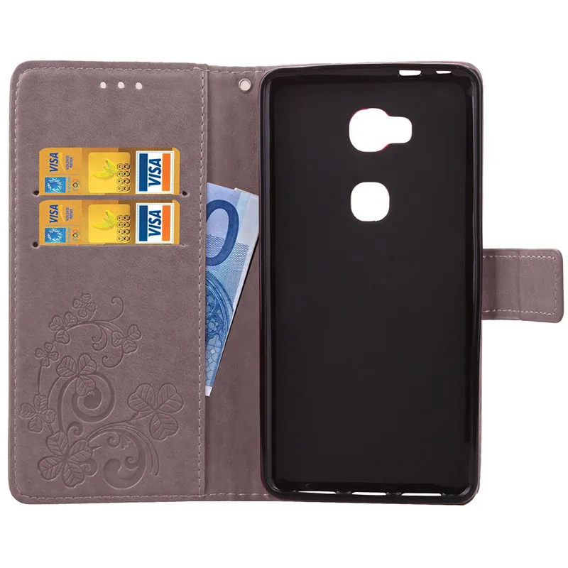 Jfvnsun для Huawei Honor 5X Новый Leaf Clover цветочным узором тиснения Бумажник Стенд телефон