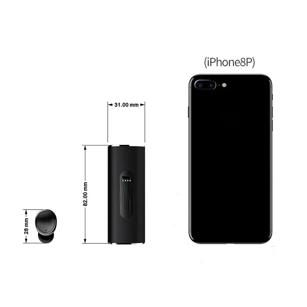 TWS Bluetooth Headset True Wireless Dual Stereo Music Sports With Microphone Charging Box | Электроника