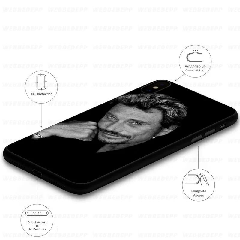 WEBBEDEPP Johnny Hallyday Soft Case for Huawei Mate Honor 20 6A 7A 7C 7X 8 9 9X 10 View Lite Pro 30 |