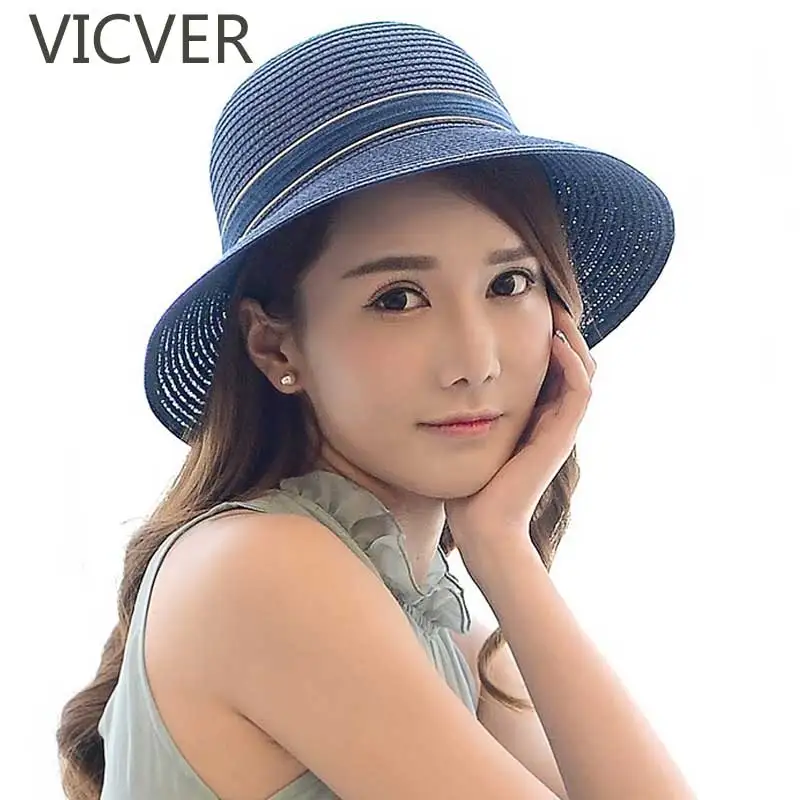 2019 женская соломенная шляпа с бантиком летние шляпы от солнца для дам широкими
