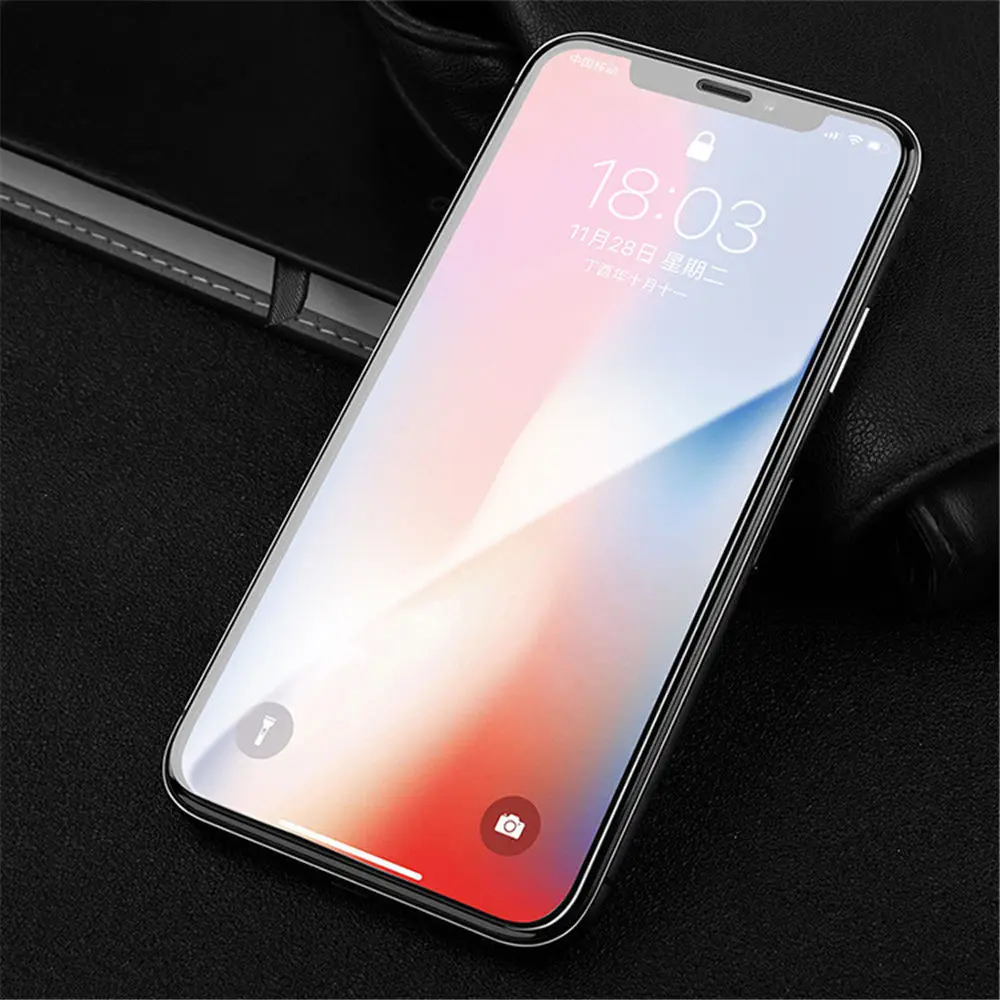 Чехол на 3D 9H Полностью закаленное стекло для iPhone XS Max XR Защитная пленка экрана Apple 5