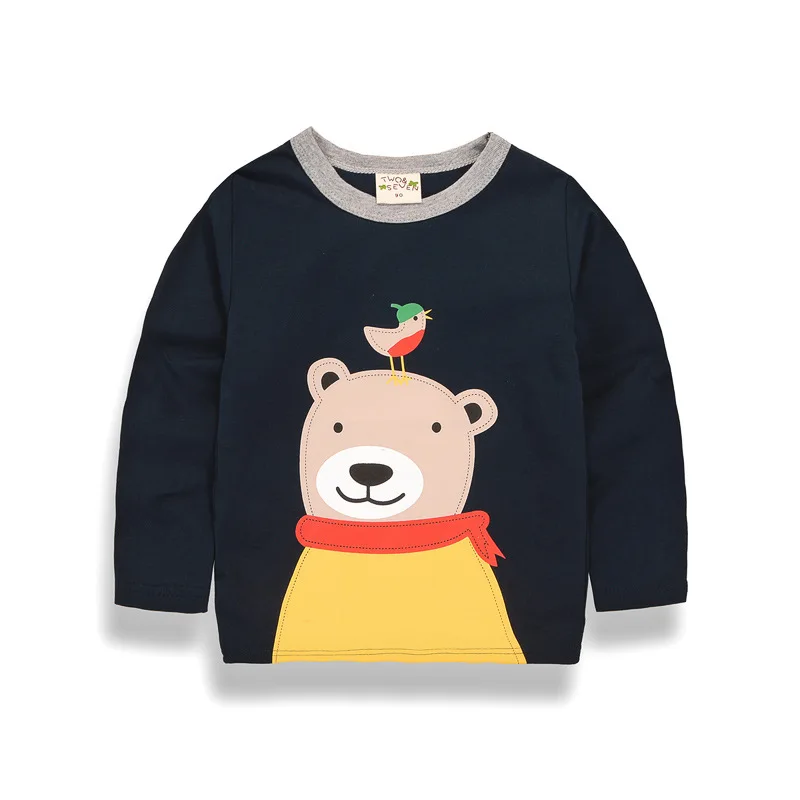 2017 г. Весенне Осенняя детская одежда футболки для мальчиков футболка с длинными