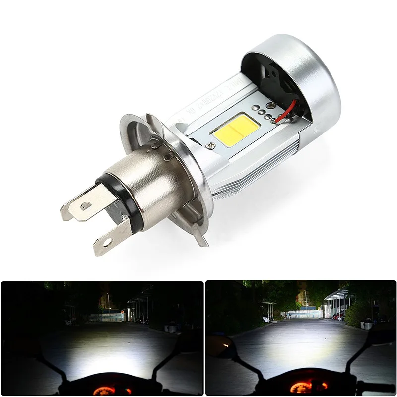 Dreauto Plug and play high power 20W 2000lm H4 motorcycle led light bulb P43t HS1 motor head lamps 6000K white with fan | Автомобили и