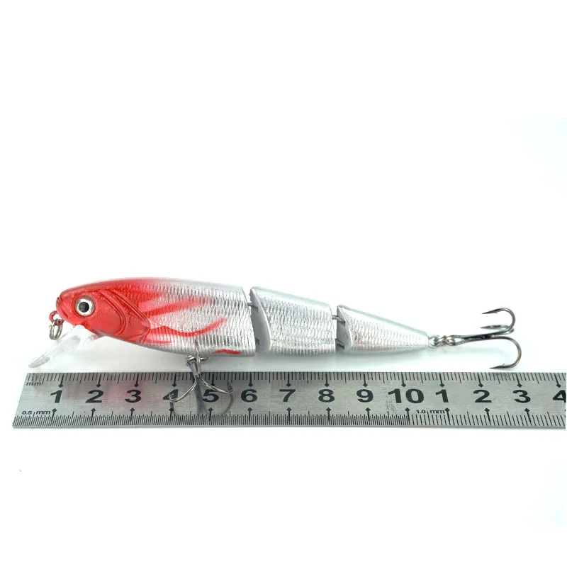 JIANGHAI Crankbait Рыбная приманка вобблер реалистичный 11 см 3 сегмента Swimbait твердая