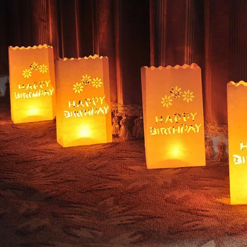 10 шт./партия 1" 25 см Белый Бумажный Фонарь Свеча Сумка светодиодный свет Lampion Сердце DIY шаблон для дня рождения для вечеринки, свадьбы, торжества Декор