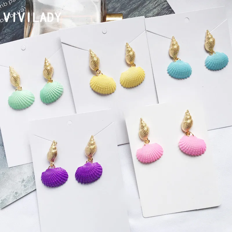 Женские короткие серьги VIVILADY модные брендовые пляжные в стиле бохо ювелирные