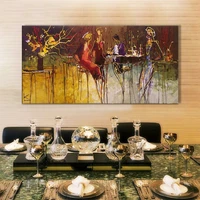 modern perfect bar figures painting abstract oil painting 100 hand painted oil painting on canvas for hotel home decor wall art